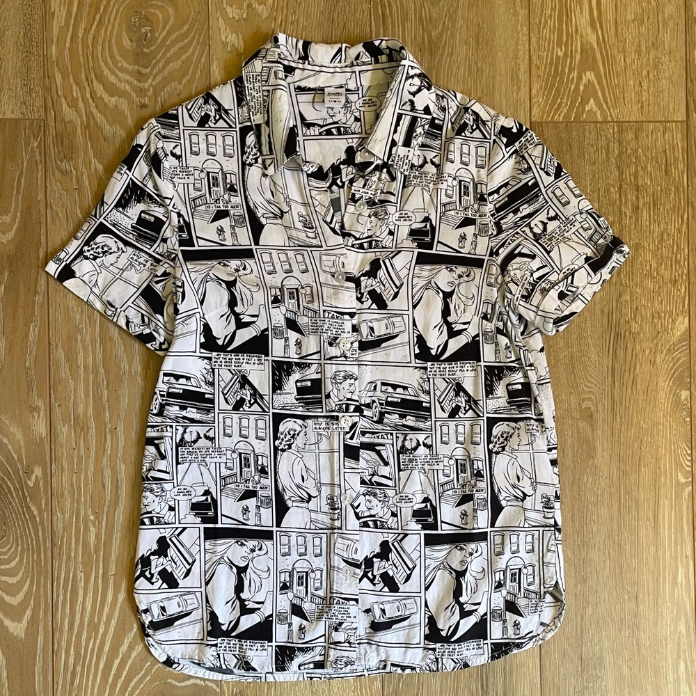 Twik par Simons Comic Strip Print Shirt